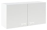Nicht Zutreffend Hängeschrank Küche - 100 cm breit - Weiß - 2 Türen - Küchenschrank Oberschrank Einbauküchenschrank