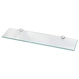Glasregal Wandregal für Badezimmer Milchglas - Glas Regal aus 6 mm Sicherheitsglas 40x10,16x0,6cm - Glasablage Glasregalboden Badablage