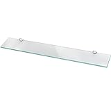Glasregal Wandregal für Badezimmer Milchglas - Glas Regal aus 6 mm Sicherheitsglas 60x10,16x0,6cm - Glasablage Glasregalboden Badablage