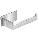 Auxmir Toilettenpapierhalter, Rollenhalter Selbstklebend ohne Bohren, WC Klopapierhalter Edelstahl Papierhalter Klorollenhalter für Toilette Badezimmer Küche, Rostfrei, Silber