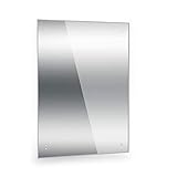 Dripex Spiegel Rahmenloser Badezimmerspiegel rechteckig Wandspiegel mit poliertem Rand und vorgebohrten Löchern Badspiegel für Ankleidezimmer Schlafzimmer und Wohnzimmer (60x45 cm)