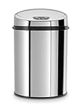 ECHTWERK® Edelstahl EW-BE-0229 Büro-/Bad-/Kosmetikabfalleimer 9L MIT IR SENSOR - INOX Mülleimer Papierkorb