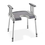 Aquatec® Sorrento Duschhocker mit Armlehnen und Hygieneausschnitt