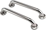 FORREC 2 Stück Edelstahl Haltegriff Badezimmer Ring Haltegriff Sicherheit Stützschiene Handgriff Assist Griff 300x25x25mm Silber