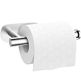 Toilettenpapierhalter ohne Bohren Klopapierhalter Selbstklebend Papierrollenhalter Klorollenhalter Edelstahl für Badezimmer Küche, Silber