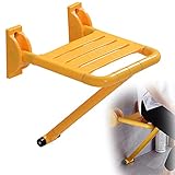 SUNWEII Duschsitz klappbar wandmontage Duschsitz als Klappsitz - Duschhocker mit Wandbefestigung Schwangere behinderte behinderte Senioren,Yellow