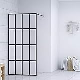 Duschwand für Walk-in Dusche, CIADAZ Walk In Duschglas, Begehbare Dusche, Duschabtrennung Glaswand, Dusche Glaswand, Dusche Seitenwand, Duschtrennwand, Mattes Sicherheitsglas 100x195 cm