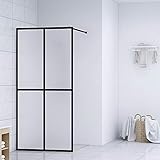 Duschwand für Walk-in Dusche, CIADAZ Walk In Duschglas, Begehbare Dusche, Duschabtrennung Glaswand, Dusche Glaswand, Dusche Seitenwand, Duschtrennwand, Mattes Sicherheitsglas 118x190 cm