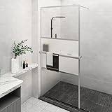 Duschwand mit Ablage für Walk-In-Dusche Chrom 80x195 cm ESG, TANZEM Begehbare Dusche, Walk In Duschglas, Dusche Glaswand, Duschabtrennung Glaswand, Duschtrennwand, Dusche Seitenwand
