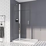Walk in Duschwand, 120x185 cm Falttür Begehbare Dusche Duschkabine Duschtrennwand 6mm ESG-Sicherheitsglas Nano Beschichtung